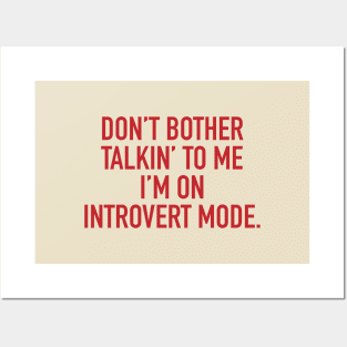 Introvert Mode Posters and Art